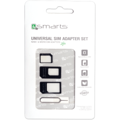 4smarts Universal SIM-Adapter Set 3 St&uuml;ck