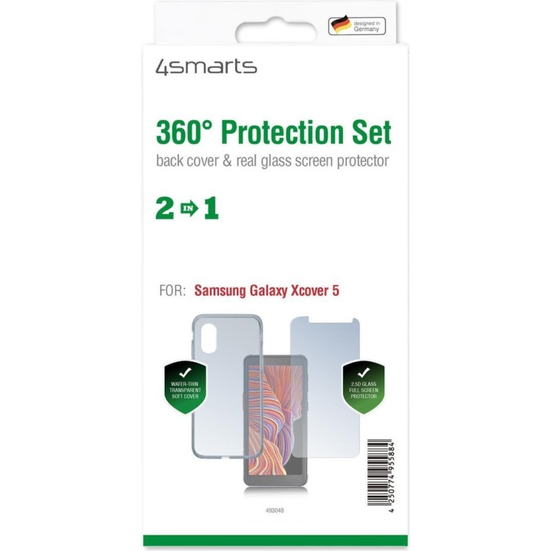 4smarts 360&deg; Protection Set f&uuml;r Samsung Galaxy Xcover 5 transparent