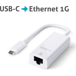 PureLink USB-C auf Ethernet Adapter - Gigabit 1000Mbps - iSerie - wei