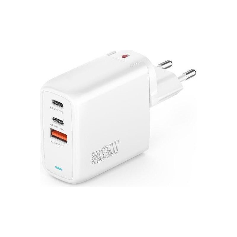 4smarts Ladeger&auml;t GaN Flex 65W 2 USB-C+1 USB-A wei&szlig;