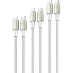 4smarts USB-C auf USB-C Kabel PremiumCord 60W 3er Set 0,5m+1,5m+3m we