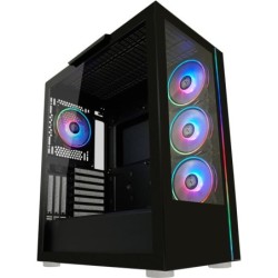 Case MidiTower ATX 808B nero USB3.2/Audio, senza alimentatore, Skylla