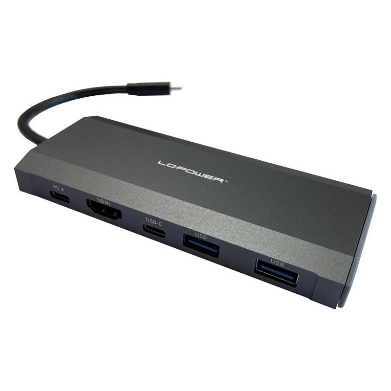 LC-POWER USB 3.2 HUB-C-Multi-7-M2 Alloggiamento HUB USB-C esterno/M.2