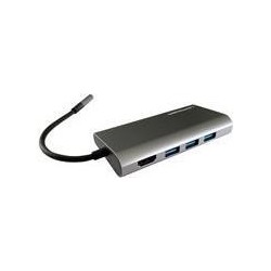 LC-POWER USB 3.2 HUB-C-Multi-5 Hub esterno con lettore di schede, ric