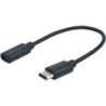 M-Cab 7003616 cavo USB 015 m USB 20 USB C Micro-USB B Nero USB-C 2