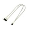 Nanoxia 3 pin Molex (female) - 3 pin Molex (male) Hvid 30cm Splitter 