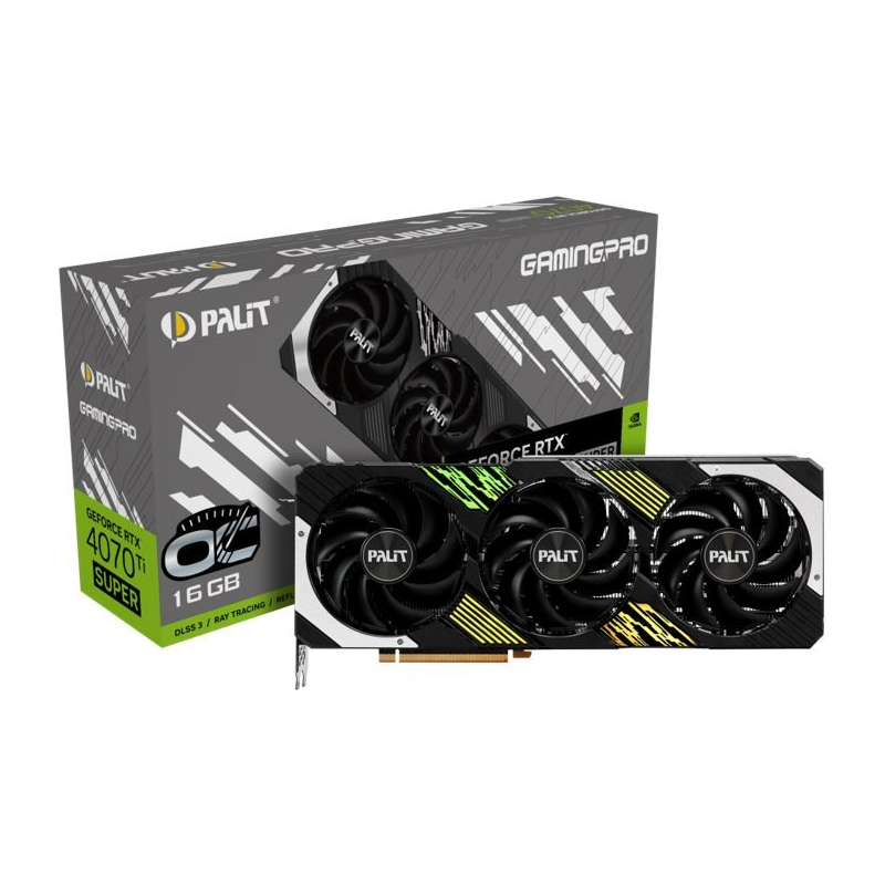 CARTE GRAPHIQUE NVIDIA PALIT GEFORCE RTX 4070 TI SUPER GAMINGPRO OC 1