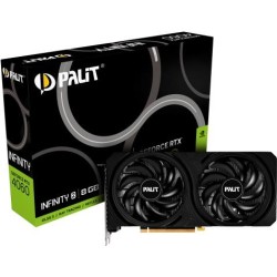 Palit RTX4060 Infinity 2, PCIe4, 8GB DDR6, HDMI, 3 DP, 2460MHz Clock,