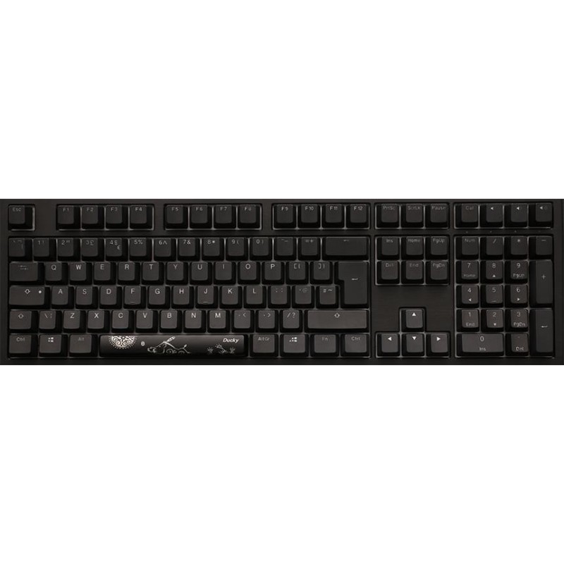 Ducky Shine 7 PBT Gaming Tastatur - MX-Black (US), RGB LED, blackout