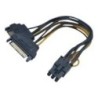 Akasa 15 pin Serial ATA str&Atilde;&cedil;m (male) - 6 pin PCI Express-str&Atilde;&cedil;m 