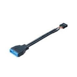 Akasa 9-pin/19-pin cavo USB 0,1 m Nero (Akasa USB 3.0 to USB 2.0 Adap