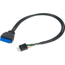 Akasa USB 30 to USB 20 Adapter Cable USB 30 19-pin male to USB 20