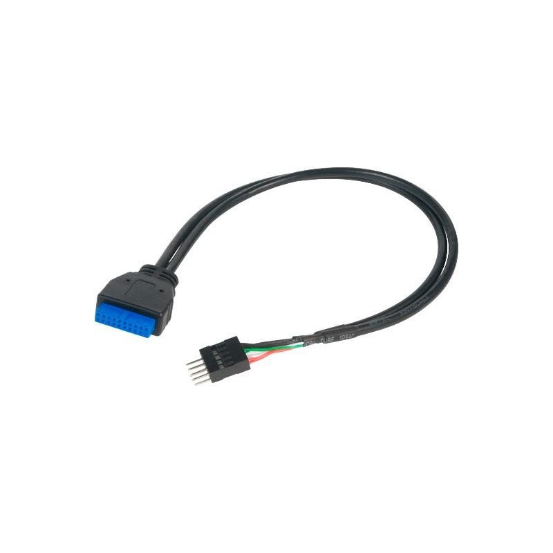 Akasa USB 30 to USB 20 Adapter Cable USB 30 19-pin male to USB 20