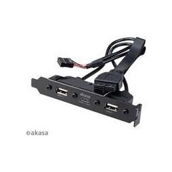 AKASA - USB 3.1 gen 1 typ C a 2xTyp A 2.0 z&Atilde;&iexcl;slepka