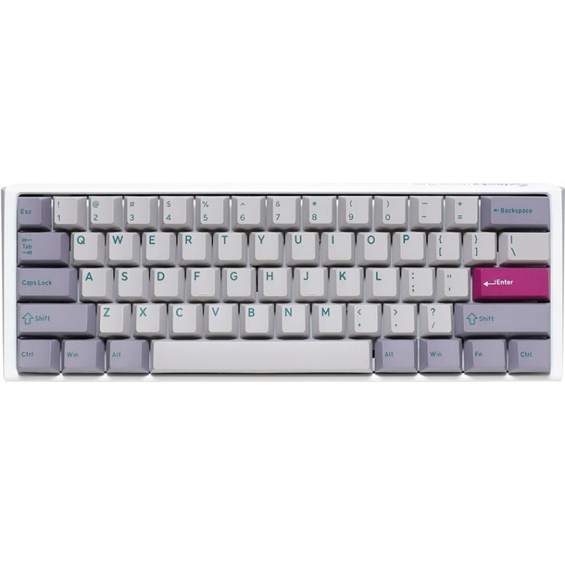 Ducky One 3 Mist Grey Mini Gaming Tastatur, RGB LED - MX-Blue (US)