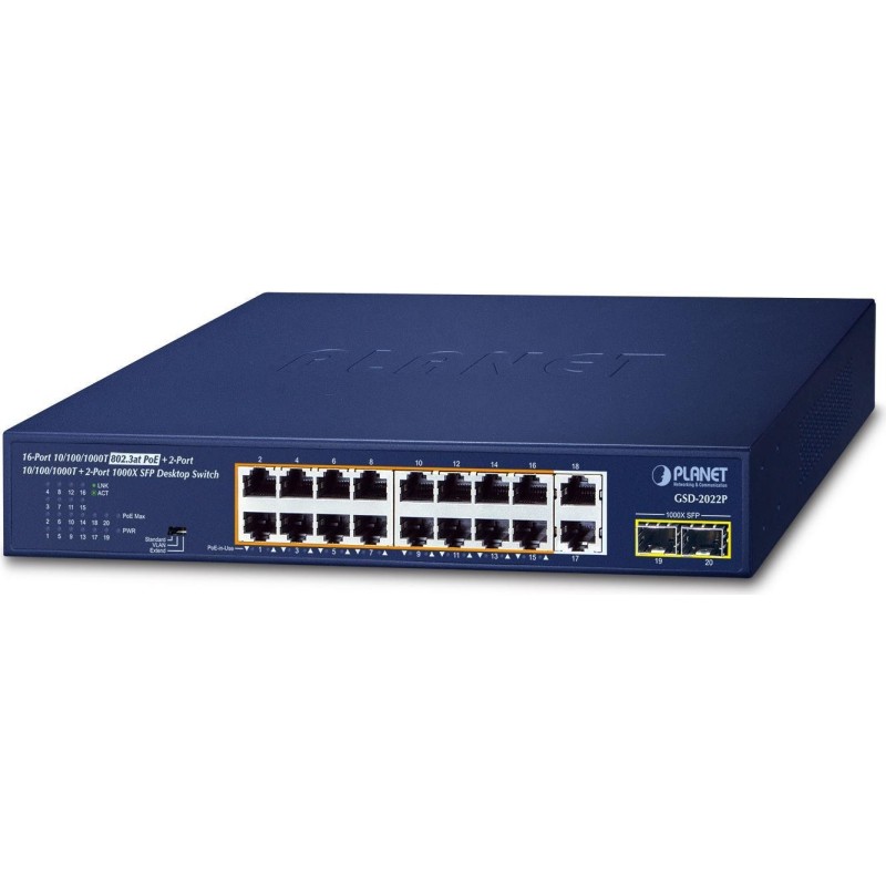 16-Port 10/100/1000T 802.3at