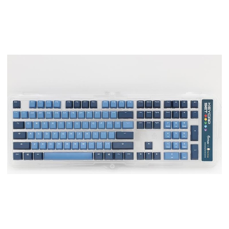 Ducky Good In Blue PBT Double-Shot Keycap Set, US Layout