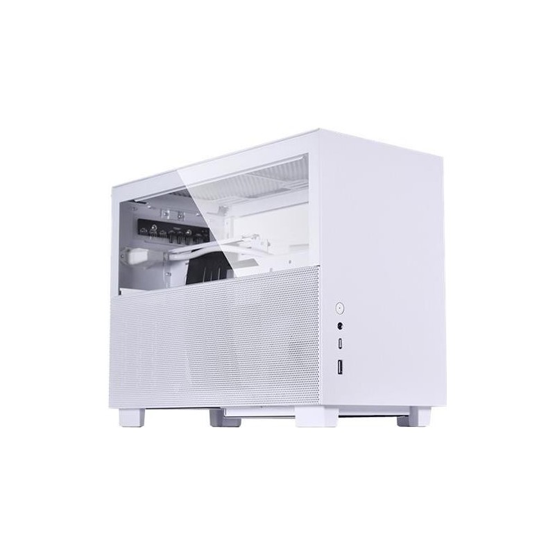 Lian Li Q58W3 Mini-ITX Aluminium and Tempered Glass Case - White