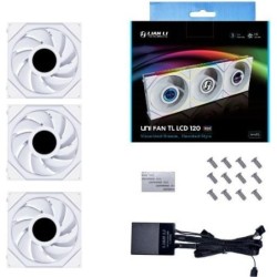 Lian Li UNI FAN TL LCD 120mm Triple Pack - White