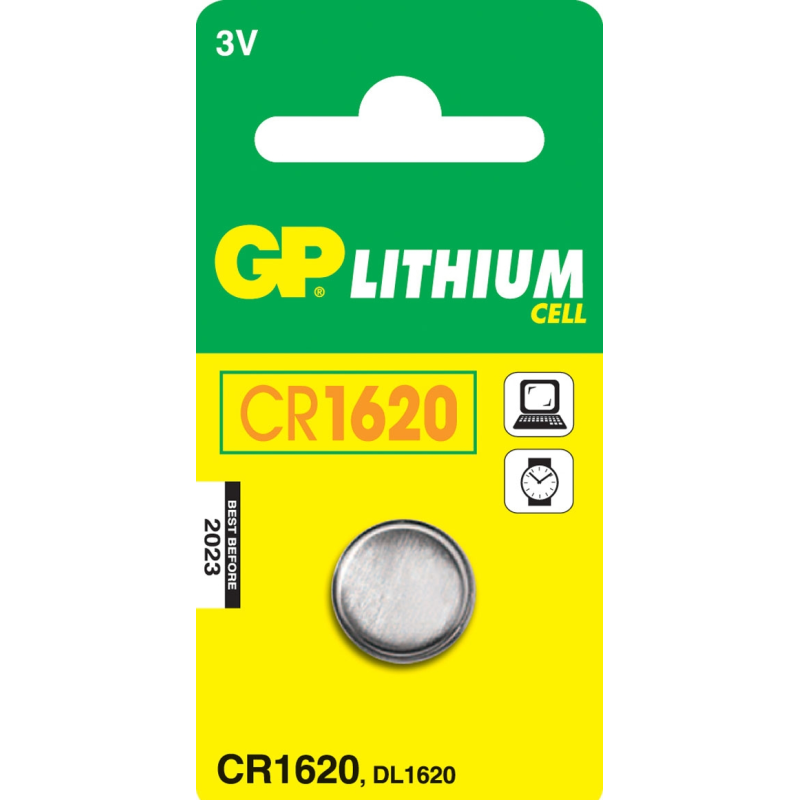 GP Lithium Knopfzelle CR1620 3V 1er Blister