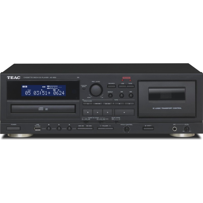 TEAC AD-850-SE CD- &amp; Kassettenspieler mit USB Schwarz