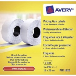 Avery PLR1626 Prism&Atilde;&brvbar;rke etiketter 26 x 16 mm 12000etikette(r)