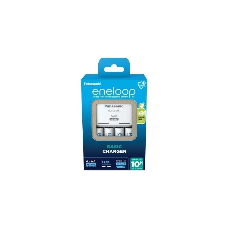 eneloop Panasonic Charger Basic BQ-CC51 + 4x AA/2000