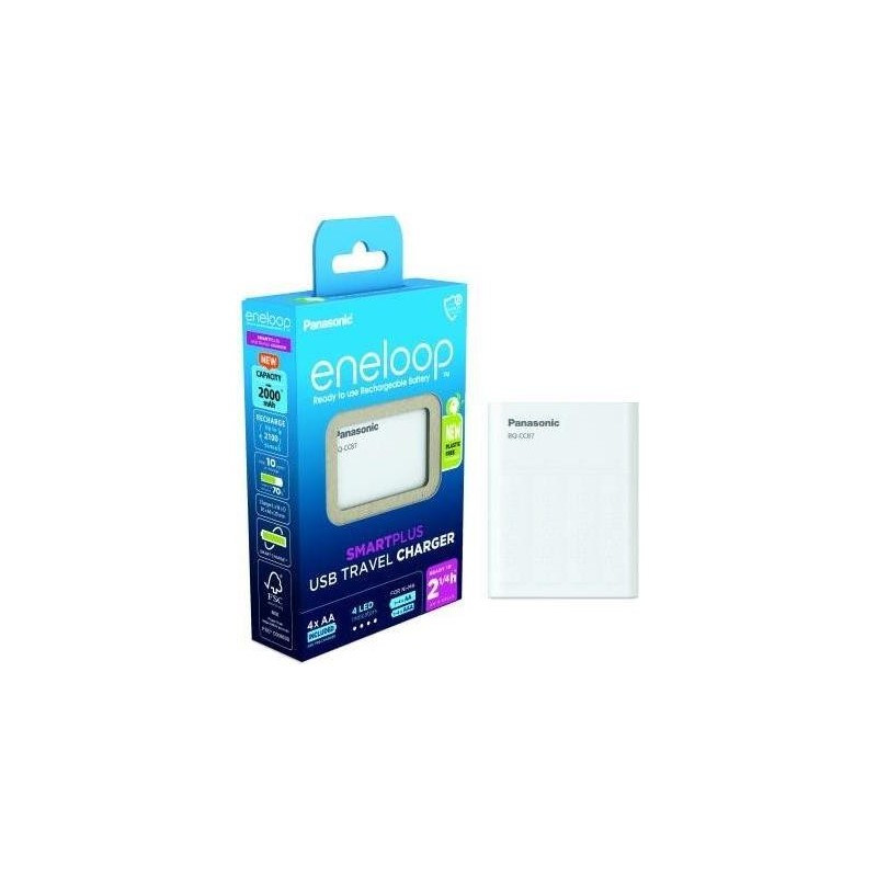 Pansonic Eneloop Smart Plus USB Travel BQ-CC87 4xAA K-KJ87MCD40