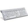 Logickeyboard XL-Print Alu nero su bianco fr PC/Sottile