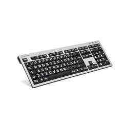 LogicKeyboard XL-Print Bianco su Nero Tedesco PC/Slim