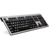 Logickeyboard XL-Print Alu bianco su nero fr PC/Sottile