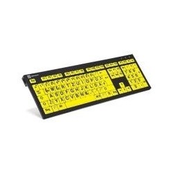 LogicKeyboard XL-Print Nero su Giallo inclLL Tedesco PC/Nero