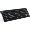 LogicKeyboard XL-Print Bianco su Nero fr PC/Nero