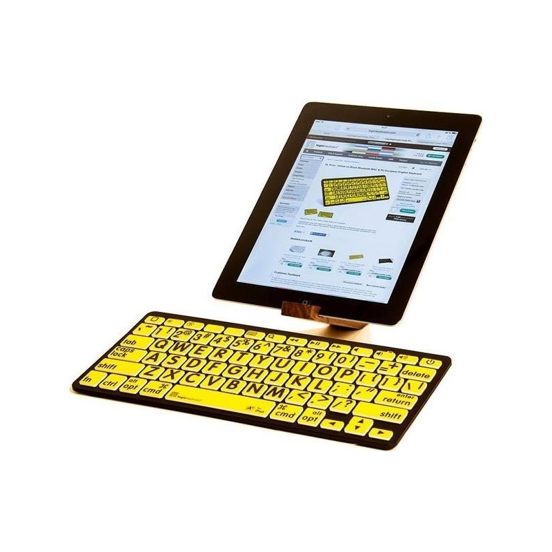 LogicKeyboard XL-Print Nero su Giallo Tedesco (Mac/BT)