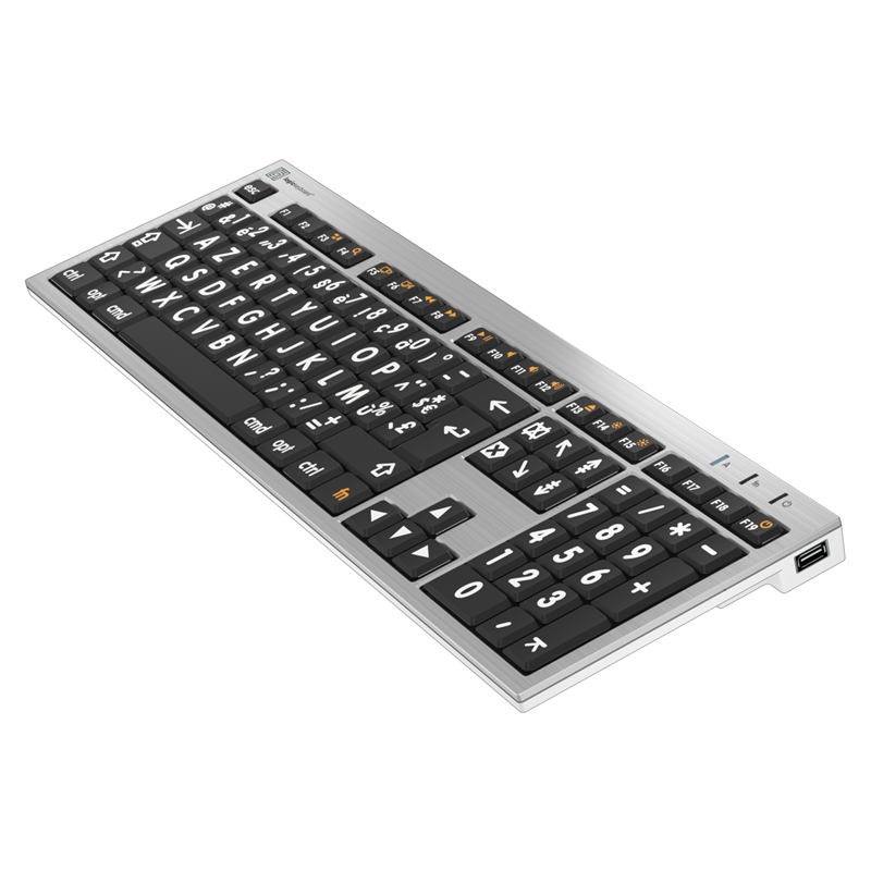 LogicKeyboard XL-Print bianco su nero ALBA fr Mac