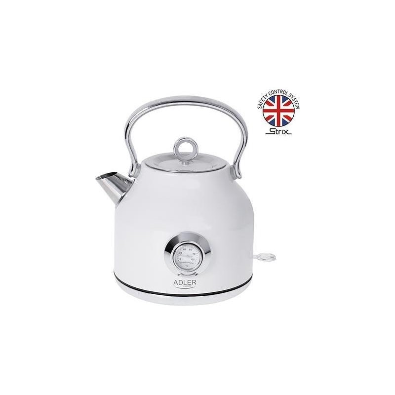 Adler Kettle with a Thermomete AD 1346w Electric, 2200 W, 1.7 L, Stai