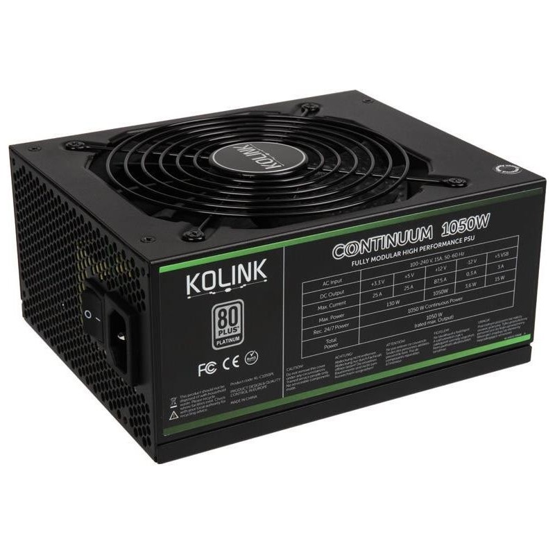 Kolink Continuum 1050W 80+ Platinum Modular Power Supply