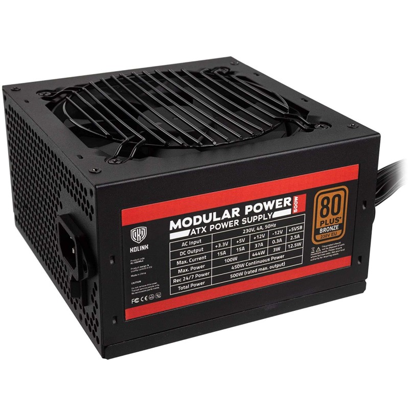 Kolink KL-500MV2 alimentatore per computer 450 W 20+4 pin ATX ATX Ner