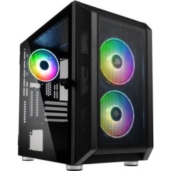 Kolink Citadel Mesh RGB T&Atilde;&yen;rn Micro-ATX Ingen str&Atilde;&cedil;mforsyning Sort