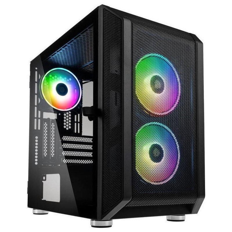 Kolink Citadel Mesh RGB T&Atilde;&yen;rn Micro-ATX Ingen str&Atilde;&cedil;mforsyning Sort