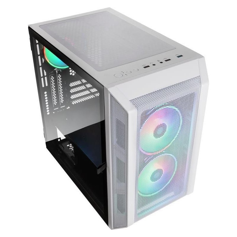 Kolink Citadel Mesh RGB T&Atilde;&yen;rn Micro-ATX Ingen str&Atilde;&cedil;mforsyning Hvid