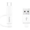 CAVO DATI 2 IN 1 MICROUSB + TYPE C WHI