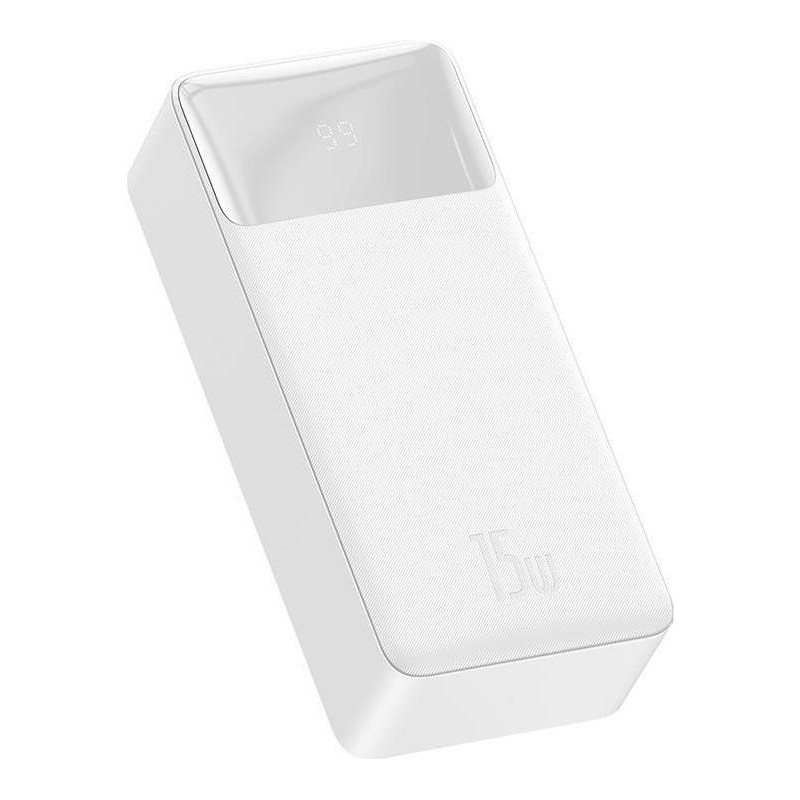 Powerbank Baseus Bipow 30000mAh, 2xUSB, USB-C, 15W (bialy)