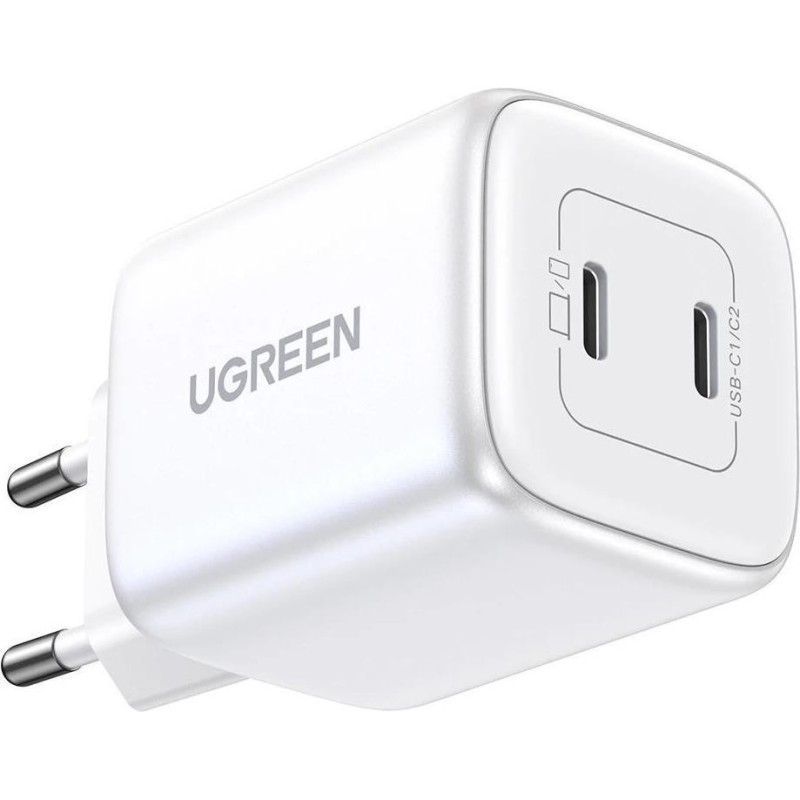 UGREEN Nexode 45W Dual USB-C PD Charger (25W+20W) white