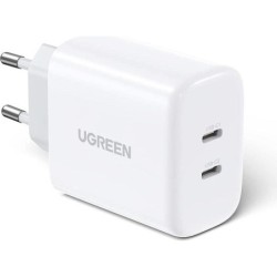 UGREEN USB-C+USB-C 40W PD Wall Charger (20W+20W) EU White