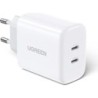 UGREEN USB-C+USB-C 40W PD Wall Charger (20W+20W) EU White