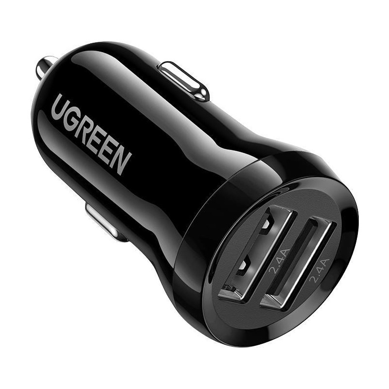 UGREEN Dual USB-A 24W Car Charger Black