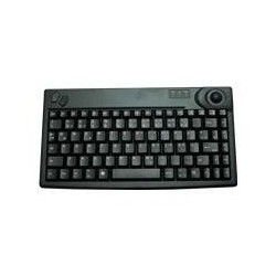 Industry 4.0 Mini Trackball Keyboard - Corded - QWERTY - Black