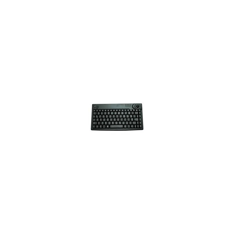 Industry 4.0 Mini Trackball Keyboard - Corded - QWERTY - Black