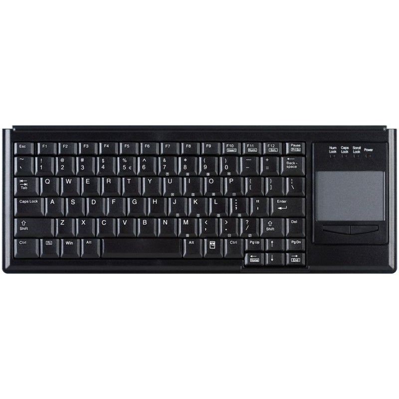 Industry 4.0 Compact Ultraflat Touchpad Keyboard - Corded - QWERTY - 